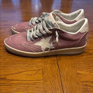 Golden Goose Pink leather Star-Embellished Women's Ballstar Sneakers